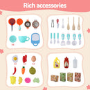 Keezi Kids Kitchen Pretend Play Set Cooking Sound Steam Light Function