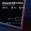 Devanti Portable Monitor Laptop Screen Extender Dual Display 1080P IPS USB C
