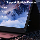 Devanti Portable Monitor Laptop Extender USB C Travel Display 16 Inch Black