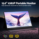 Devanti 15.6 Inch Portable Monitor FHD 1080P IPS USB-C HDMI Gaming Laptop Screen