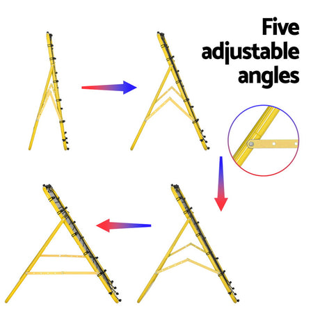 Everfit Baseball Soccer Net Rebounder Football Goal Net Sports Training Aid Yellow