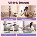 Everfit Pilates Ring Set for Women, 15pcs Home Workout Pilates Equipment with Ring, Ball, Yoga Socks, D-Ring etc. Pilates Starter Kit for Strength, Toning and Flexibility Purple