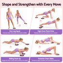 Everfit Pilates Ring Set for Women, 15pcs Home Workout Pilates Equipment with Ring, Ball, Yoga Socks, D-Ring etc. Pilates Starter Kit for Strength, Toning and Flexibility Purple