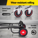 Giantz Foldable Hand Trolley Collapsible Transport Cart 180kg Load Black