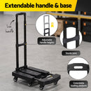 Giantz Folding Hand Truck Platform Trolley Foldable Dolly Cart 200kg Load Black