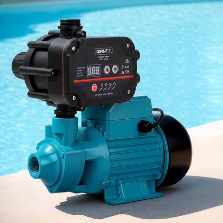Giantz Peripheral Water Pump Auto Controller Cast Iron Garden Irrigation 1HP