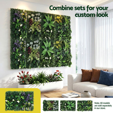 Gardeon 4PCS Artificial Plant Wall Panels 40X60CM Boxwood Panel Hedge Grass Backdrop Backyard Green Decor