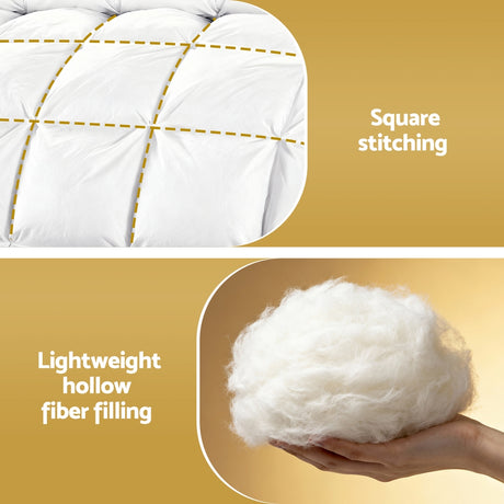 Giselle Bedding Double Size 400GSM Microfiber Quilt All Season Duvet Quilts Comforter Winter Summer