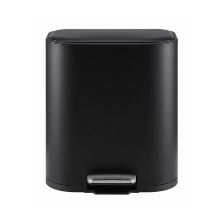 Cefito 20L Trash Bin Steel Pedal Bins Soft Close Kitchen Rubbish Waste Can Black