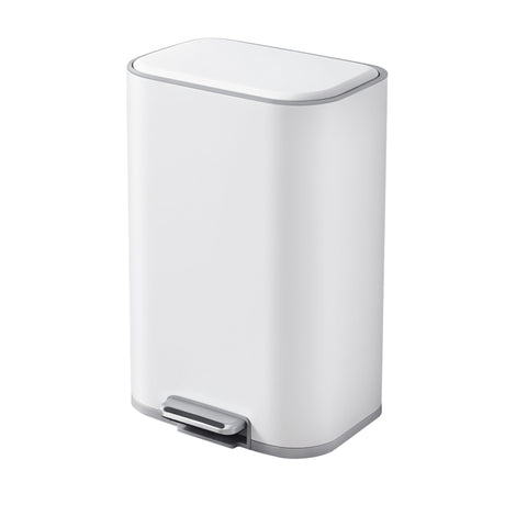Cefito 30L Pedal Rubbish Bin Kitchen Trash Garbage Waste Can Soft Close White