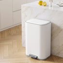 Cefito 30L Pedal Rubbish Bin Kitchen Trash Garbage Waste Can Soft Close White