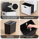 Cefito 63L Rubbish Bin 3 Compartment Carbon Steel Split Door Trash Can White