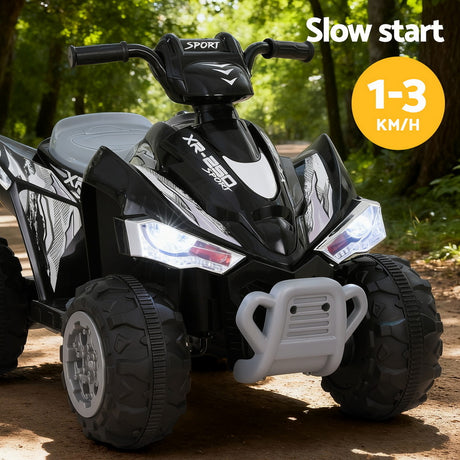 Rigo Kids Ride On Car ATV Quad Motorbike Electric Outdoor Toys 12V Black