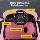 Ride On Car Licensed Audi R8 12V Electric Car for Kids Battery Pink