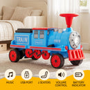 Rigo Kids Ride on Car Train 12V Electric Toy 2 Seaters Storage 87cm Blue