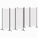 Artiss 3 Panel Room Divider Set of 2 Folding Privacy Screen Fabric Room Separator Partition White