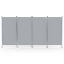 Artiss 4 Panel Room Divider Screen 345x180cm Fabric Grey