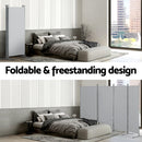Artiss 4 Panel Room Divider Screen 345x180cm Fabric Grey