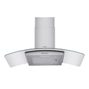 Devanti 90cm Range Hood Curved Glass Canopy Rangehood Kitchen Exhaust Fan