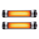 Devanti 2PCS Electric Radiant Strip Heater Outdoor Indoor Patio Infrared Heaters 2000W