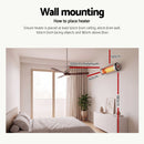Devanti 2PCS Electric Radiant Strip Heater Outdoor Indoor Patio Infrared Heaters 2000W