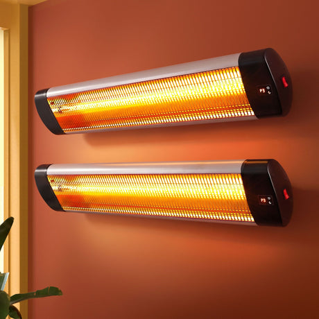 Devanti 2PCS Electric Radiant Strip Heater Outdoor Indoor Patio Infrared Heaters 3000W