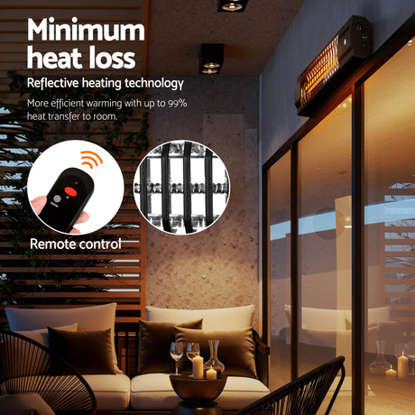 Devanti Electric Strip Heater Radiant Heaters 2000W