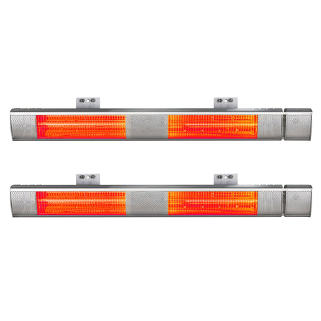Devanti 2PCS Electric Strip Heater Radiant Infrared Heaters Remote Control 3000W