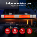 Devanti 2PCS Electric Strip Heater Radiant Infrared Heaters Remote Control 3000W