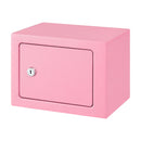UL-Tech 6.5L Small Safe Box with Key Lock for Cash Mini Home Security Safe Pink