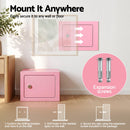 UL-Tech 6.5L Small Safe Box with Key Lock for Cash Mini Home Security Safe Pink
