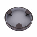 Kids Outdoor Sandpit Toys Sandbox 121cm Round Brown 3 Seats Cover Liner