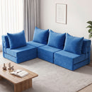 Artiss 4 Pack Folding Sofa Bed L-Shaped Modular Floor Sofas Foam Futons Couches