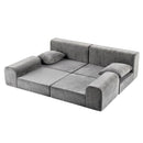 Artiss 5-in-1 Convertible Sofa Bed Floor Mattress Modular Boneless Curved Couch