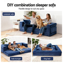 Artiss Convertible Folding Sofa Bed Pull Out Mattress Foldable Lounge Couch Chair