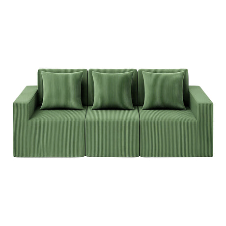 Artiss Modular 3-Seater Sofa Bed Convertible Sectional Floor Couch with Deep Seat