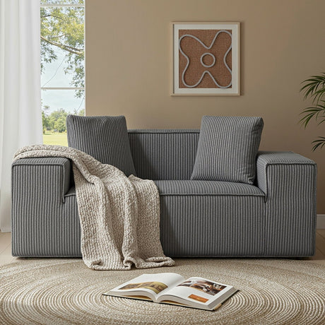 Artiss 2 Seater Sofa Loveseat Sofas Bed Couch No Assembly Corduroy Small Couches Apartement