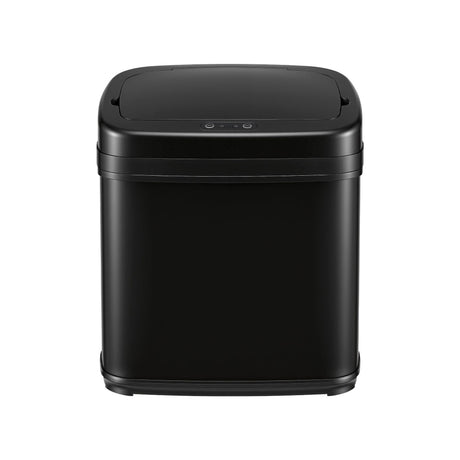 Devanti 15L Motion Sensor Bin Touchless Bins Soft-Close Rubbish Trash Can Black