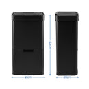 Devanti 72L Sensor Bin Rubbish Bins 4-in-1 Compartment Stainless Steel Trash Can Black