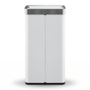 Devanti Rubbish Bin 70L Automatic Sensor Kitchen Bin, Slim Smart Garbage Can Touchless Rectangular with Liner Holder, Fully Closed Lid for Bedroom, Bathroom, Living Room, White