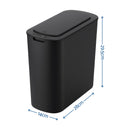 Devanti Automatic Trash Bin 2PCS with Lid 11L Motion Sensor Kitchen Bin Touchless Garbage Can Modern Black Plastic Slim Rubbish Bin with Liner Holder for Kitchen, Home, Office
