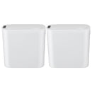 Devanti Automatic Trash Bin 2PCS with Lid 11L Motion Sensor Kitchen Bin Touchless Garbage Can Modern White Plastic Slim Rubbish Bin with Liner Holder for Kitchen, Home, Office