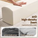 Artiss Convertible Folding Sofa Bed 30D High-Density Foam Boneless Couch with Corduroy Sleeper Couch Lounger for Living Room Beign