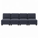 Artiss 4 Seater Modular Sofa Set Sectional Easy Assembly Dark Grey
