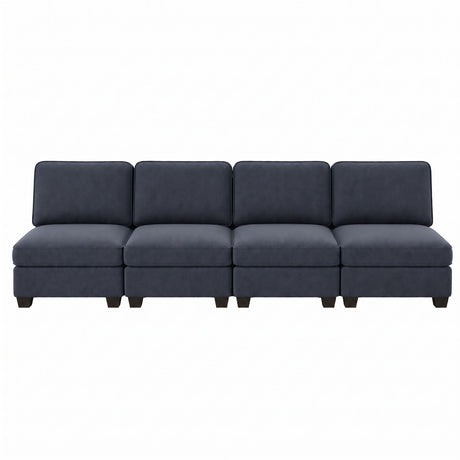 Artiss 4 Seater Modular Sofa Set Sectional Easy Assembly Dark Grey