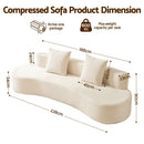 Artiss 228cm Modular Sofa Bed Sectional Boneless Couches for Living Room No Assembly Required