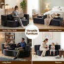Artiss 2 in 1 Convertible Compressed Sofa Bed, Folding Boneless Sofabed for Living Room ,Comfort Curved Sleeper Couch with High Density Sponge, Apartment Essentials, No Assembly, 2 Pillows, Grey