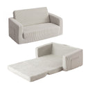 Artiss 2-in-1 Sofa Foam Couch with Side Pocket Light Grey