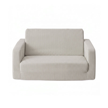 Artiss 2-in-1 Sofa Foam Couch with Side Pocket Light Grey