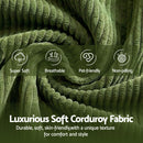 Artiss 300cm Modular Sofa Bed Comfort L-Shaped Sectional Boneless Couch Green